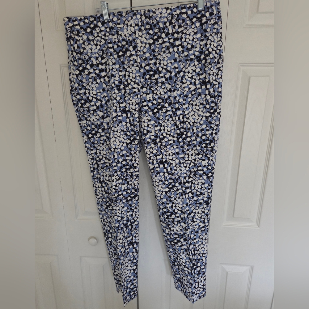 Talbots Chatham Ankle Pants in Blue and White